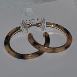 Tortoise Shell LOFT Hoop Earrings
